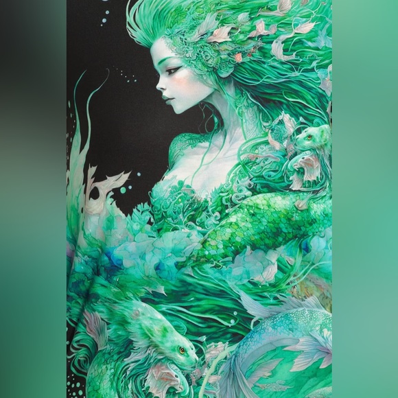 Blackmilk “WATERCOLOUR MERMAID SWING TEE DRESS” Size Medium M NWT Under the Sea - Picture 8 of 14